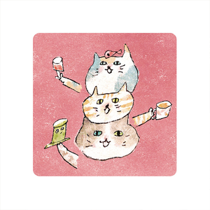 【Monster】 Soft Diatomaceous Earth Absorbent Coaster &ndash; A Cup of Life &mdash; Ducky Shen (10x10cm) &ndash; Tea Time Meoow