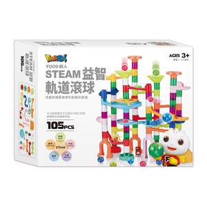 [風車圖書] FOOD超人STEAM益智軌道滾球