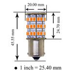 【PA LED】1156 平角 / 斜角 55晶 5630 2835 SMD LED 橘光 黃光 方向燈 角燈 小燈, , large