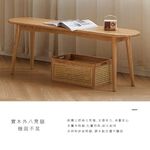 原木圓角長凳 實木長凳 餐桌長椅 休閒椅 無印風長凳 簡約木質椅 F20048, 原木色(100公分), large