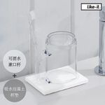 日本Like-it｜可瀝水漱口杯及吸水珪藻土杯墊組, , large