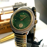 [星晴錶業]VERSUS VERSACE手錶,38mm,VV00088墨綠色錶面金銀錶殼金銀相間精鋼錶帶款, , large