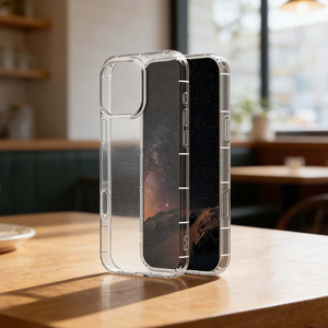 【山水之寶】iPhone 16e/17e手機殼 透明氣墊TPU彈性空壓防摔殼 彈性軟殼 背板不沾黏