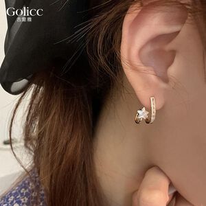 【Gulicc 】古莉可 耳環 韓國五角星鋯石幾何耳環