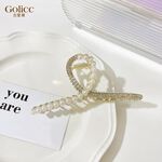 【Gulicc】古莉可 髮夾 輕奢 珍珠水鑽大抓夾, , large