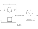 Pulley sliding door locator, , large