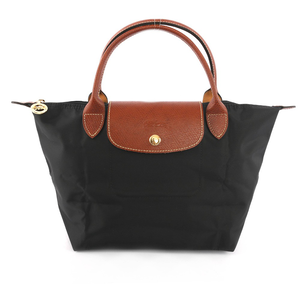 LONGCHAMP S號短把LE PLIAGE摺疊水餃包(黑色)
