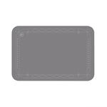 【Monster】 Soft Diatomaceous Earth Absorbent Mat &ndash; Border Series (60x40cm) &ndash; Gray Border, , large