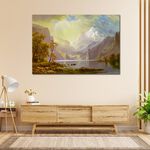【御畫房】天山湖畔 國家一級畫師手繪油畫60&times;90cm(VF-86), , large