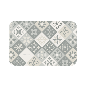 【Monster】 Soft Diatomaceous Earth Absorbent Mat &ndash; Floral Seal Series (60x40cm) &ndash;Elegant Twill Haven