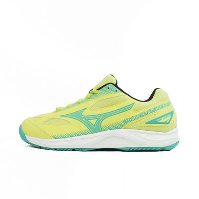 Mizuno Sky Blaster 男女 羽球鞋 桌球 寬楦 運動 訓練 基本款 黃綠 [71GA234531]