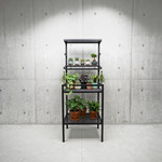 【 SHAONIANNA.TW 】工業風鐵製植物架｜一體成型免組裝・上層小層板可調, , large