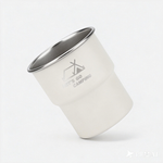 Lightweight stackable 304 stainless steel camping step cup, off-white, 1 piece (Outdoor step cup, camping stackable cup, lightweight drinking cup, camping portable cup), , large