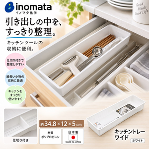 【HIYASU日安工坊】廚房用具托盤收納-白