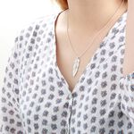 【Angel & Me】Indian Feather Sterling Silver Necklace Birthday gift, , large