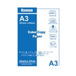 【Kuanyo】日本進口 A3 彩色雷射/影印/噴墨多功能紙 100gsm 500張 /包 ASB100, , large