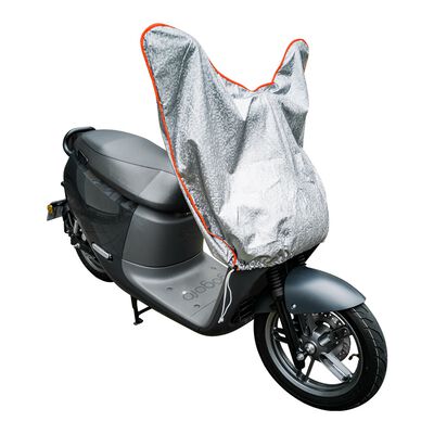 【風之守護】 防水防曬-機車龍頭罩(加長加厚3D銀格紋款)適用Gogoro與50-125cc各式機車龍頭