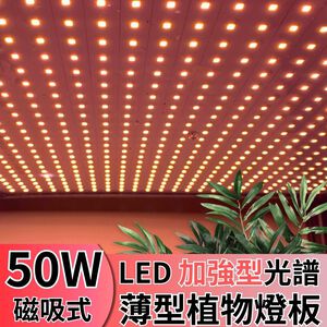 【君沛植物燈】LED植物燈 LED50W薄型植物燈板 50瓦磁吸式植物燈 加強型光譜 強化植物莖葉發展 植物成長專用燈