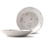 [豐名日本餐具] 8.0"湯盤 花友禪 銀彩 紫 / C08PL0-376-5, , large