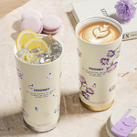 【虎米Hoomey】法式田園 316不鏽鋼x陶瓷噴塗 咖啡杯 保溫杯 隨身杯 500ML 禮盒組(直飲+吸管), , large