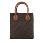 Michael Kors Mercer 塗層帆布手提/斜背二用迷你琴譜包/咖啡色, , large