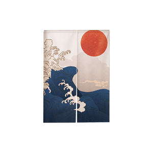 【上手家居】日式長門簾85*120cm(門簾/窗簾布/門簾一片式/廁所門簾/浴室門簾/布簾/隔間簾/遮擋簾/廚房門簾/風水門簾/日式門簾)-浮世繪