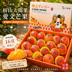 [芯鮮果] 芯選極上｜完熟愛文芒果禮盒｜5KG
