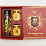 [皇廷] 頂級天然龍眼蜜1100g+茶花蜂花粉300g(2瓶) &mdash; 養生禮盒B, , large
