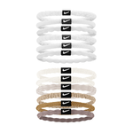 NIKE FLEX 髮圈 6PK 六入裝 運動髮飾 簡約 時尚 多色 伸縮力強 彈性 耐用 舒適 低異物感 N1009194189OS白、N1009194202OS米咖, , large