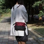【MQ】輕量戶外斜跨包-橘色   登山 小包 斜背包 防潑水格子布 輕量戶外 登山前掛包, , large