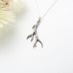 【Angel & Me】Deer Antler (Medium) s925 sterling silver necklace Birthday gift, , large