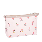 Lesportsac Cosmetic Clutch 雙層拉鍊化妝包 收納袋 盥洗包 女包(紅鶴海島派對), , large