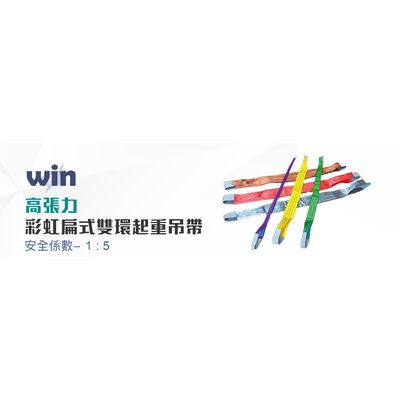 WIN 五金 WIN 破斷:5倍尼龍吊帶 3T*6M 布帶 吊重 工地安全 工程安全 起重工具 起重吊帶 雙環吊帶