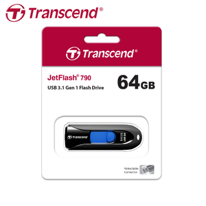 【Transcend】創見 JetFlash 790 USB 3.1 64GB 黑色 高速隨身碟 保固公司貨