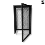 【 SHAONIANNA.TW 】🔥菱格網瓦斯桶保護架 60x45x100cm 附門鎖 瓦斯桶收納箱 鐵籠防護架 消光黑烤漆 餐廳住家 工業風戶外儲存櫃, , large