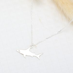 【Angel & Me】大白鯊 鯊魚 s925 純銀 項鍊 海洋 衝浪 生日禮物
