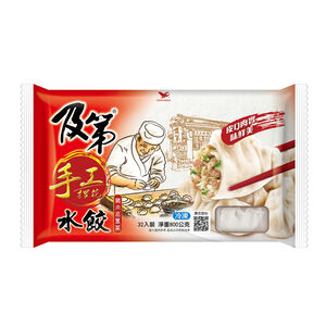 及第冷凍豬肉高麗菜手工捏花水餃-800g