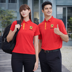 【FALALI】Short-sleeved cooling polo shirt - Men's (red) 
