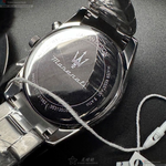 [星晴錶業]MASERATI手錶,42mm,R8853151010黑色錶面銀錶殼銀色精鋼錶帶款, , large