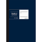 【DOUBLE A】A5膠裝筆記本 布膠系列-方格 [藍]-#DANB20004, , large