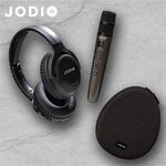 【JODIO】K2 藍芽行動KTV耳機豪華組 (酷黑色/奶茶色) 無線麥克風 K歌 耳罩 行動KTV 卡拉OK 戶外 露營, , large
