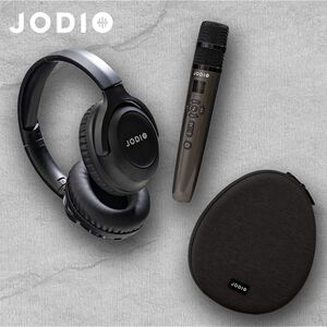 【JODIO】K2 藍芽行動KTV耳機豪華組 (酷黑色/奶茶色) 無線麥克風 K歌 耳罩 行動KTV 卡拉OK 戶外 露營