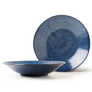 [豐名日本餐具] 8.0"輕量湯盤 寶藍 / C08PL0-631-6