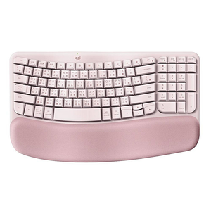 【 Logitech 羅技 】Wave KEYS 玫瑰粉 無線 靜音 人體工學 鍵盤