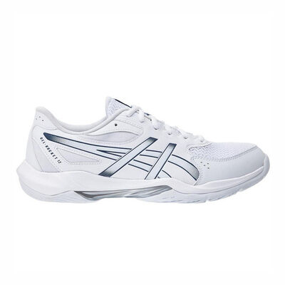 Asics Gel-rocket 12 2E 男女 排球鞋 羽球鞋 寬楦 穩定 包覆 白藍 [1073A087-100]