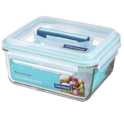 Glasslock手提長型強化玻璃保鮮盒2700ml