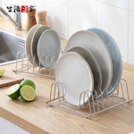 SHCJ 淺型8格碟盤架 2入裝 台灣製304不鏽鋼 餐具碟盤架 櫥櫃盤架 立式盤架, , large