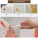 【H&R安室家】雙門開可摺疊50*35*30cm收納箱(3入)BNF98, 橘色, large