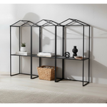 【 SHAONIANNA.TW 】金屬房型物品展覽架 消光黑金屬屋型陳列架｜展場專用 商展級屋型展示架, , large