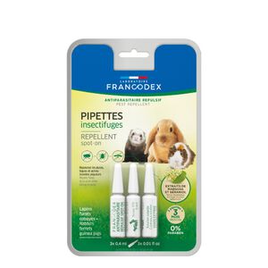 【PawHomie】法國法典Francodex 小動物蟲蟲終結者 外用L｜兔子天竺鼠驅蟲・草本防跳蚤壁蝨・小動物防蟲滴劑